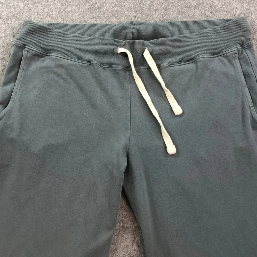 American Giant Mens Sweatpants XL Blue Made in USA Heavyweight Drawstring Cotton